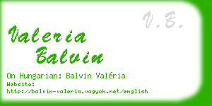 valeria balvin business card