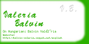 valeria balvin business card